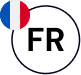 Icon of French Language Identifier "FR" with France Flag