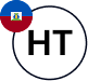 Icon of Haitian Creole Language Identifier "HT" with Haiti Flag