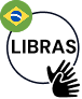 Icon of Língua Brasileira de Sinais Identifier "LIBRAS" with Brazil Flag