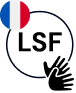 Icon of Langue des signes française Identifier "LSF" with France Flag