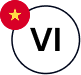 Icon of Vietnamese Language Identifier "VI" with Vietnam Flag